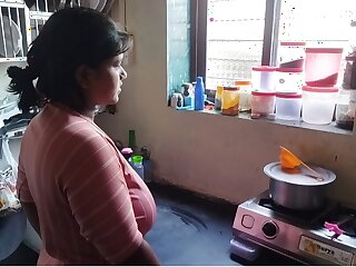 Watch Viral Mms get her obese nipples smashed in rub-down the Indian kitchen