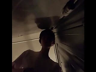 eavesdrop on girlfriend sex in the stairwell