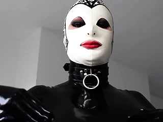 Kinky Chick Caned In Fetish Latex Sex