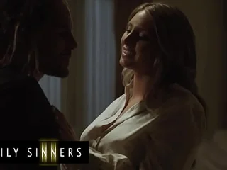 Tyler Nixon and Kayley Gunner use their fat knockers & viscous twats to lure their stepson-in-law's jizz-shotgun