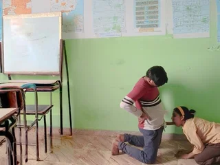 My educator's steamy lesson leads to a insatiable night-time of orgy with a wild Indian academy girl