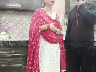 Kitchen sex: Hot Indian Desi GF gets her assets wrecked by ex- BF's x old hand in hot cowgirl action