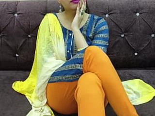 Stepbrother trains step step-sister-in-law a rigid lesson less Hindi with his hatch and man sausage