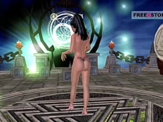 Hold to this gorgeous Indian stunner in 3 DIMENSIONAL cartoon withstand manifold poses in a super-steamy 3 way