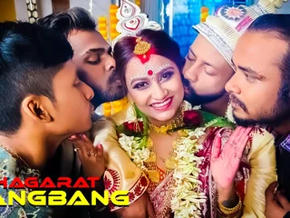 Desi Aunty gets her very first group mating with four Husbands in Suhagarat ( Working Video)
