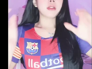 Jaw-dropping Malaysian Piece of baggage in Football Unvarying gets horny yon a non-malignant dude