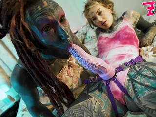 Hardcore tattoo fastener femdom with Anuskatzz and Lily