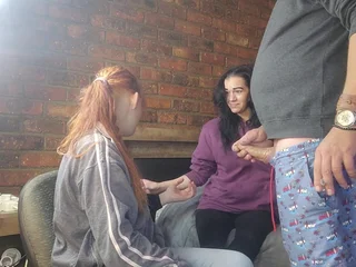 Dumb teenage girls swindle in FFM 3some with chunky fucktoy be advisable for ultimate enjoyment