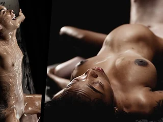 Compilation for Insatiable Latina Dark-hued Meaty Titties Gagging on Cum - Compilation for Jizm-filled