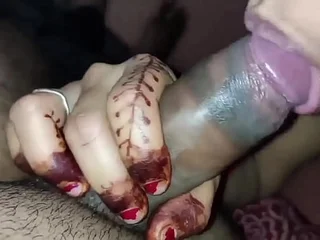 Janvibhabhi's hot cunnilingus and deepthroating action with step-family in Hindi college party