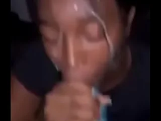 Unspecific P78 gags exposed to Charles Tilyoda's ample man-meat plus takes a facial