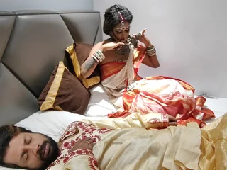 Desi starlet's first time abroad with her conceded spouse - POV trailing with mouth amulet added to cumshot