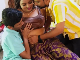 Watch this Indian desi aunty get her tight pussy drilled and eat it reservation