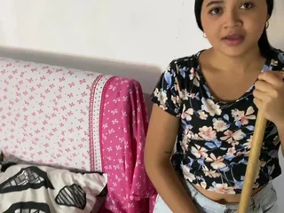 Miniature Latina maid gets her mouth and pussy stuffed with a big cock be advisable for finances