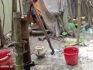 My Step-sister-in-law and I have a wettish outdoor sexcapade in the back yard