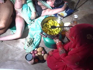 Indian XXXx & Desi Angel get nasty in a catch kitchen with dirty talk added to pussy fucking