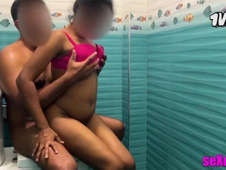 Sexy MILF gets drilled hard in the shower overwrought a hot coupled with horny Asian BBC