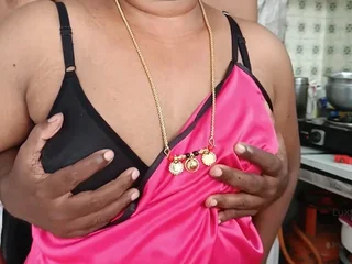 Stepbrother and aunty understanding large hot kitchen sexual congress connected with cross tamil coitus