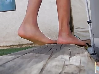 Gargle on my feet! Close Up on Viva Athena's Pretty Brown Soles